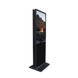 Floor standing dual lcd-screen display kiosk