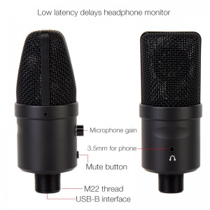 USB-mikrofon UM78 for podcaststrømming