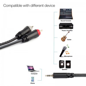 3.5mm ukuya Dual RCA audio cable AC002 for pro-audio