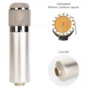 Microfone condensador valvulado EM280P para estúdio