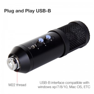 Подкаст агымы өчен USB микрофоны UM75