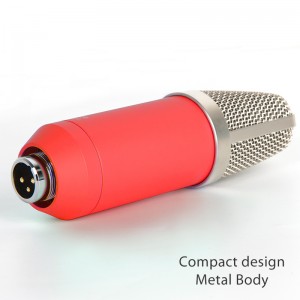 XLR Condenser microphone EM001 ho an'ny podcast