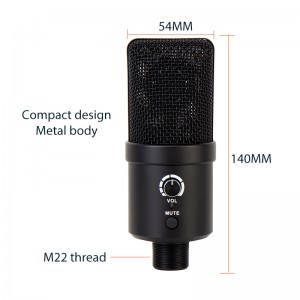 Micròfon USB UM78 per a la transmissió de podcasts