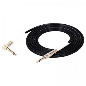 I-Instrument Cable 1/4 Jack kuya ku-Jack I-engeli yesokudla i-GTC019 yezinsimbi