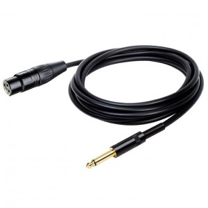 Malekvilibra mikrofono Kablo XLR ina al 1/4 jalck MC008BG por mikrofono