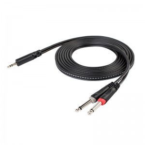 TRS 1/8” to Dual 1/4 TS audio cable AC001 for pro-audio