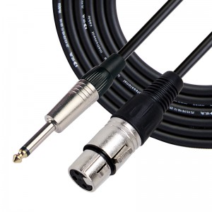 Niezbalansowany kabel mikrofonowy XLR żeński do 1/4″ Jalck MC005 do mikrofonu