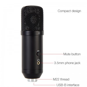 Vlog uchun USB oqimli mikrofon UM16
