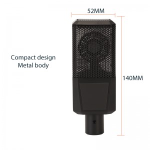Didelės diafragmos kondensatoriaus mikrofonas CM240 srautiniam perdavimui