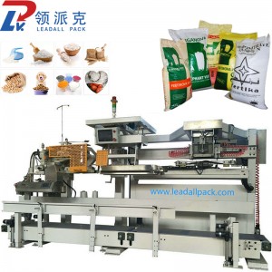 Automatic Granules Open Mouth Bagging Machine , 25kg Bag Filling Machine with automatic folding label sewing machine