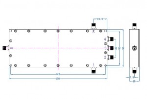 LPD-1/2-5S Divisor de potencia de 5 vías