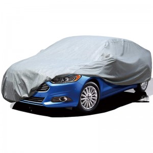 3 Layers Breathable Nonwovens Grey Basic Guard Sedan Car Cover Up to 200”