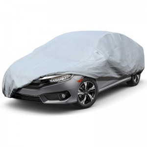 Extra Guard 100% Waterproof Breathable Outdoor Indoor Grey Sedan Car Cover