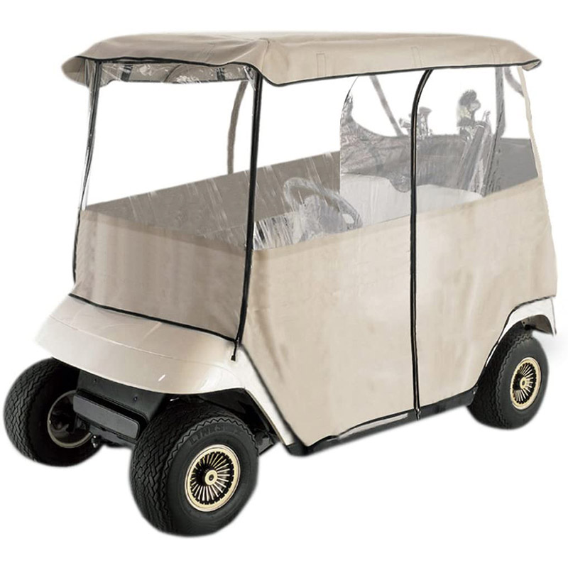 4-sided 2-person golf cart enclosure, durable, clear PVC