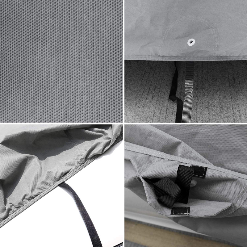 3 Layers Breathable Nonwovens Grey Basic Guard Sedan Car Cover Up to 200”