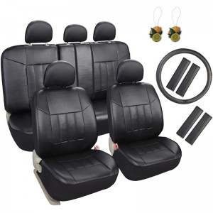 2pcs 17pcs General Sideless Faux Leather Low Back Car Seat Covers for Trucks SUV