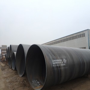 Spiral Welded Carbon Steels Pipe Bakeng sa Metsi Line Tubing
