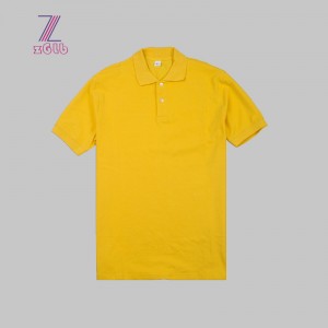 Good Selling Men Solid Yellow Color Polo Shirt