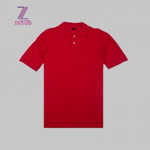 Good Selling Men Solid Red Color Polo Shirt