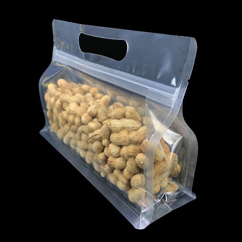 High Performance Aluminum Foil Bag - Clear Flat Bottom Zipper Pouch Box Bottom Pouch  For Food In Stock – Lebei