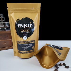 Lebei Package Food Grade Custom Matt Surface Coffee Beans Bag With Valve Foil Ziplock Coffee Pouch