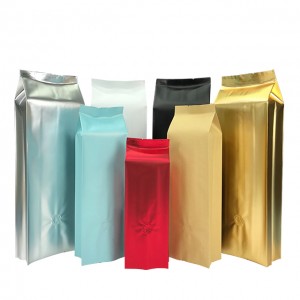 Aluminum Foil Side Gusseted Bag With Valve Coffee Beans Packaging Pouch Tea Packaging