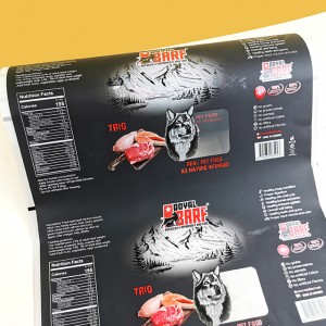 Wholesale Customized Matte Printing Laminated Clear PET Roll Film Back Seal Bags Plastic Bag Packaging For Pet Food/Chips
