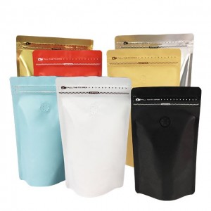 Stand Up Coffee Bag Pouch Aluminum Foil Coffee Bean Powder Packaging