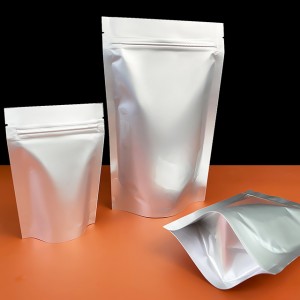 In Stock Doypack Food Grade Material Stand Up Ziplock Plastic Pouch Pure Aluminum Foil Food Packaging Bags