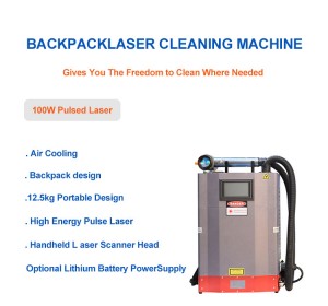 100W backpack laser cleaning machine