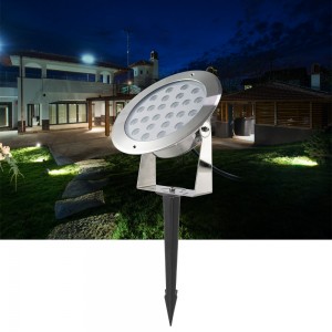 18W Irradiation angle can be adjusted 24v garden spike lights