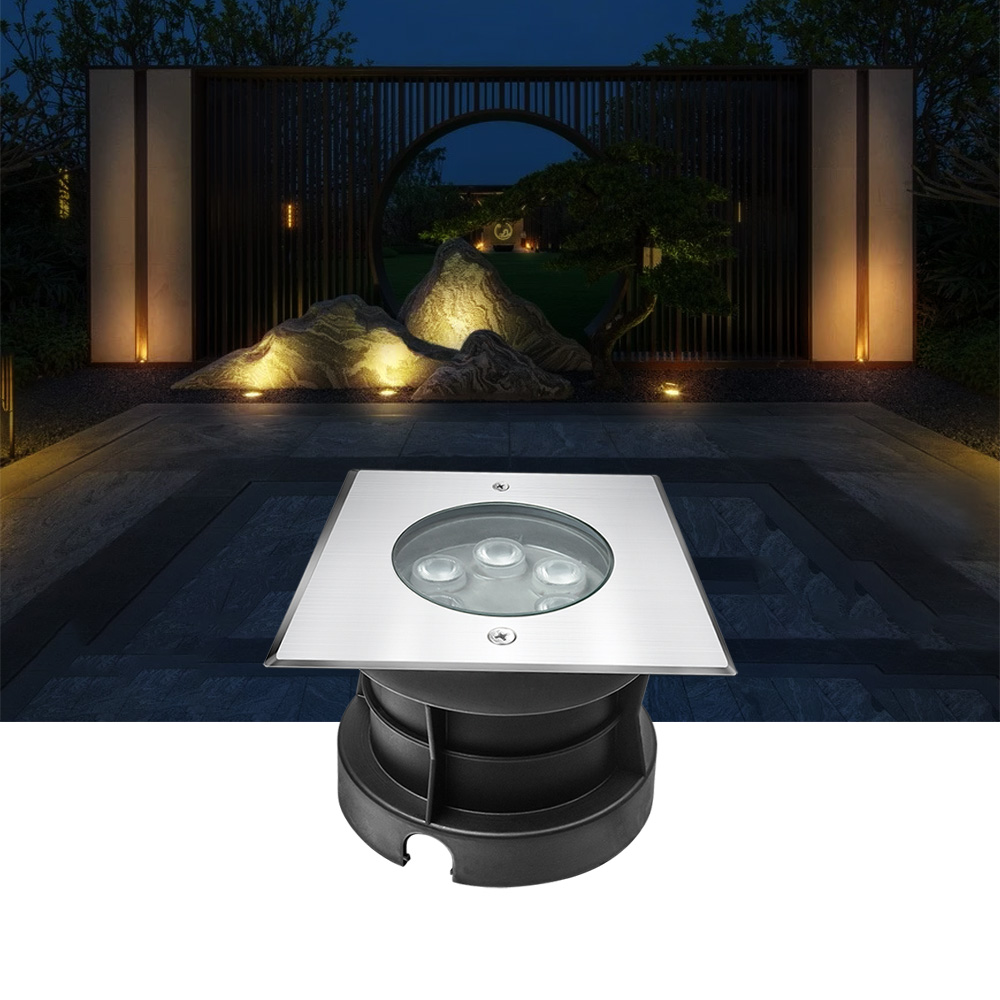 6W square high voltage Led outdoor recessed ground lights