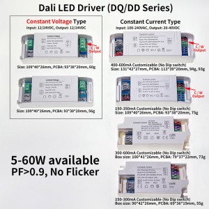 100-240VAC Dali Dimmable CCT تەڭشىگىلى بولىدىغان LED قوزغاتقۇچ LEDEAST FKS-DQ7W15Y2A