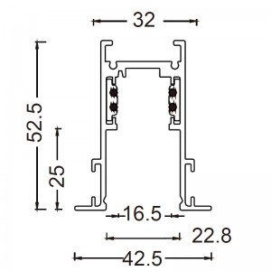 Perfil d'alumini sense retalls encastat 48V Sistema de ferrocarril de baixa tensió LEDEAST TSMY