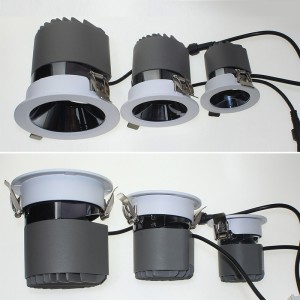 RDS02 šeimos anti-glare LED apatinis šviestuvas