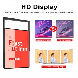 43-75″ Semi-outdoor Hanging High Brightness LCD Display for Shop Windows