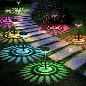 Solar Pathway Lights LED Low Voltage Outdoor Waterproof Warm White Color Changing + Warm White