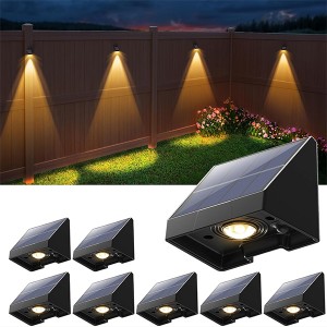 Solar Step Lights Outdoor Waterproof Warm White / Multicolor
