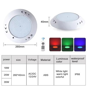 RGB LED Pool Light Color Changing Wireless Remote Control