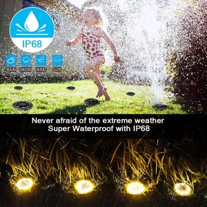 Solar Ground Lights Outdoor Waterproof Warm White