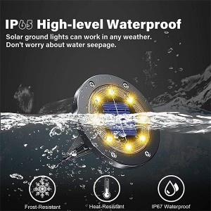 Solar Ground Lights Outdoor Waterproof Warm White / Cool White