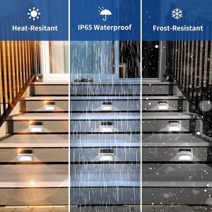 Solar Step Lights Outdoor Waterproof Warm White / Cool White