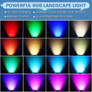RGB Color Changing LED Spot Lights Outdoor