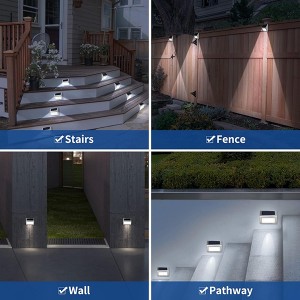 Solar Step Lights Outdoor Waterproof Warm White / Cool White