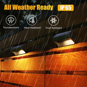 Solar Step Lights Outdoor Waterproof Warm White + Cool White + RGB