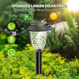Solar Pathway Lights LED Color Changing+Warm White Low Voltage Outdoor Waterproof