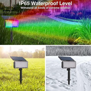 Solar Spotlights Outdoor Waterproof RGB / Cold White