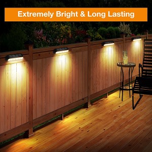 Solar Step Lights Outdoor Waterproof Warm White + Color Changing