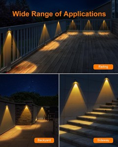 Solar Step Lights Outdoor Waterproof Warm White / Multicolor