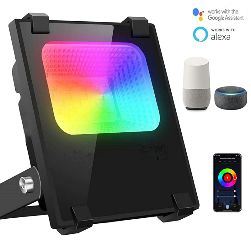 Smart RGB LED Flood Light WiFi Color Changing Remote Control Outdoor Waterproof Featured Image